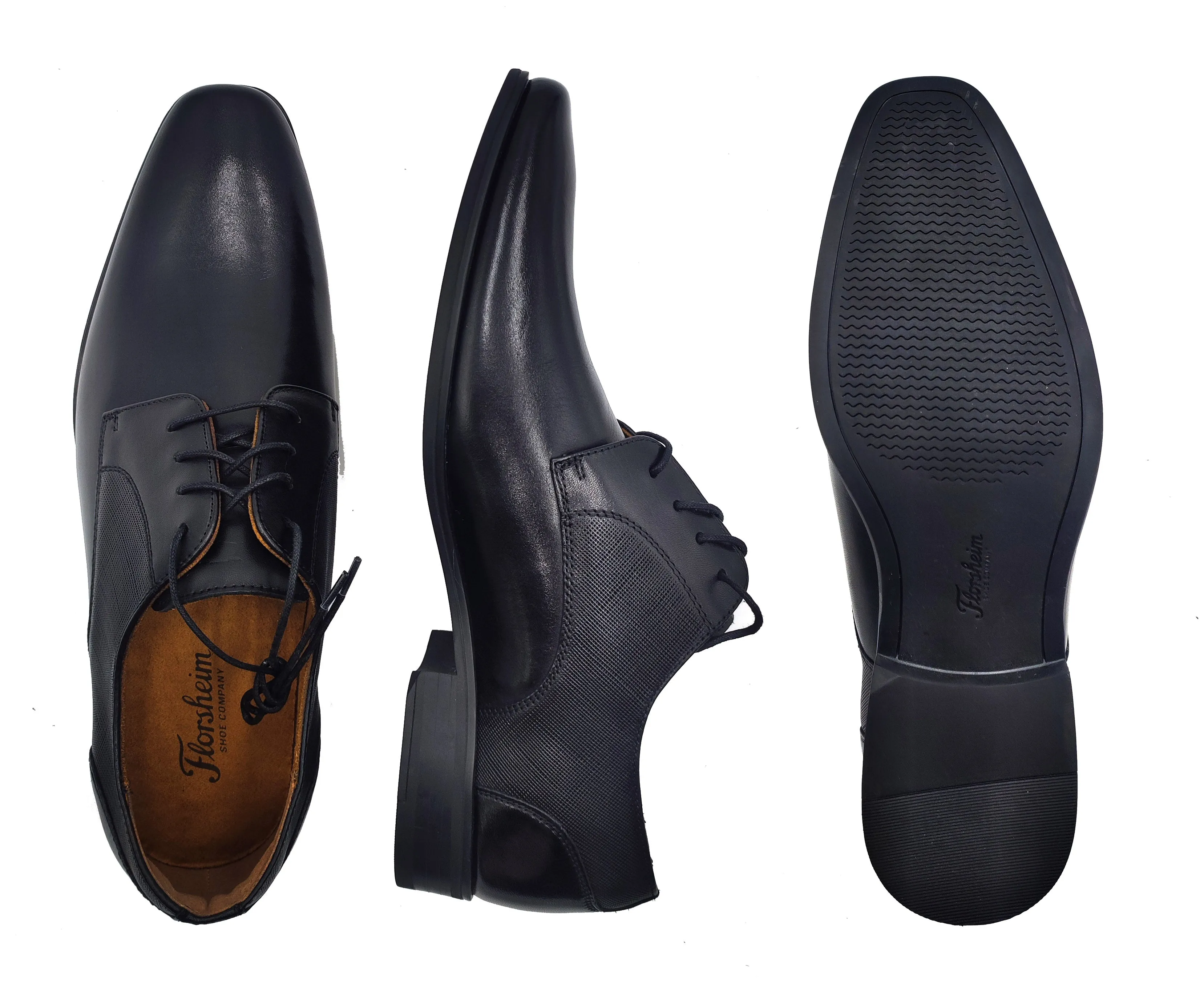 FLORSHEIM,PLAIN TOE-LACE UP-SHOES-JACKSONPL11925-BLACK
