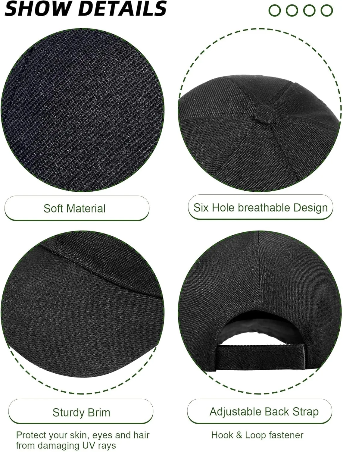 Foaincore 36 Pack Blank Baseball Cap Bulk Adjustable Back Strap Sublimation Hats Plain Unisex Trucker Hat for Men Women