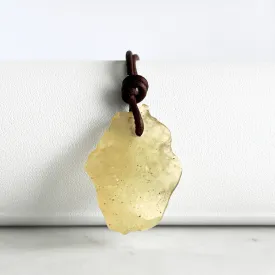 Libyan Desert Glass OOAK Gemstone Pendant - Desert Enchantment