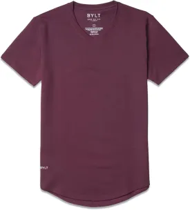 Men's Drop-Cut V-Neck ?C Plain Tshirts for Men ?C Soft Polyester, Cotton, Spandex ?C Moisture Wicking, Wrinkle Resistant