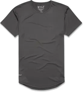 Performance Drop-Cut Men's T Shirt ?C Athletic Drop Cut Crewneck Tee ?C Moisture Wicking, Quick-Dry, Tapered Fit