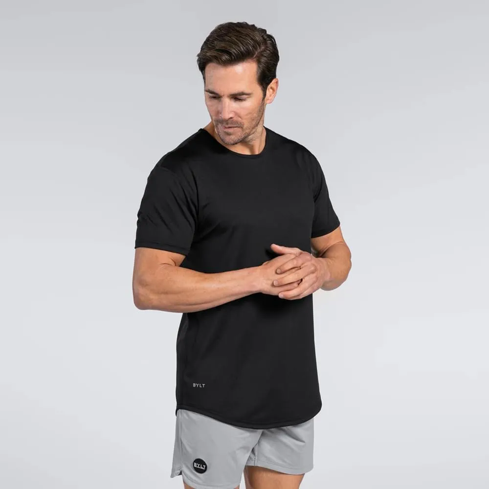 Performance Drop-Cut Men's T Shirt ?C Athletic Drop Cut Crewneck Tee ?C Moisture Wicking, Quick-Dry, Tapered Fit