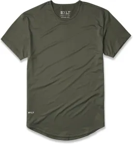 Performance Drop-Cut Men's T Shirt ?C Athletic Drop Cut Crewneck Tee ?C Moisture Wicking, Quick-Dry, Tapered Fit