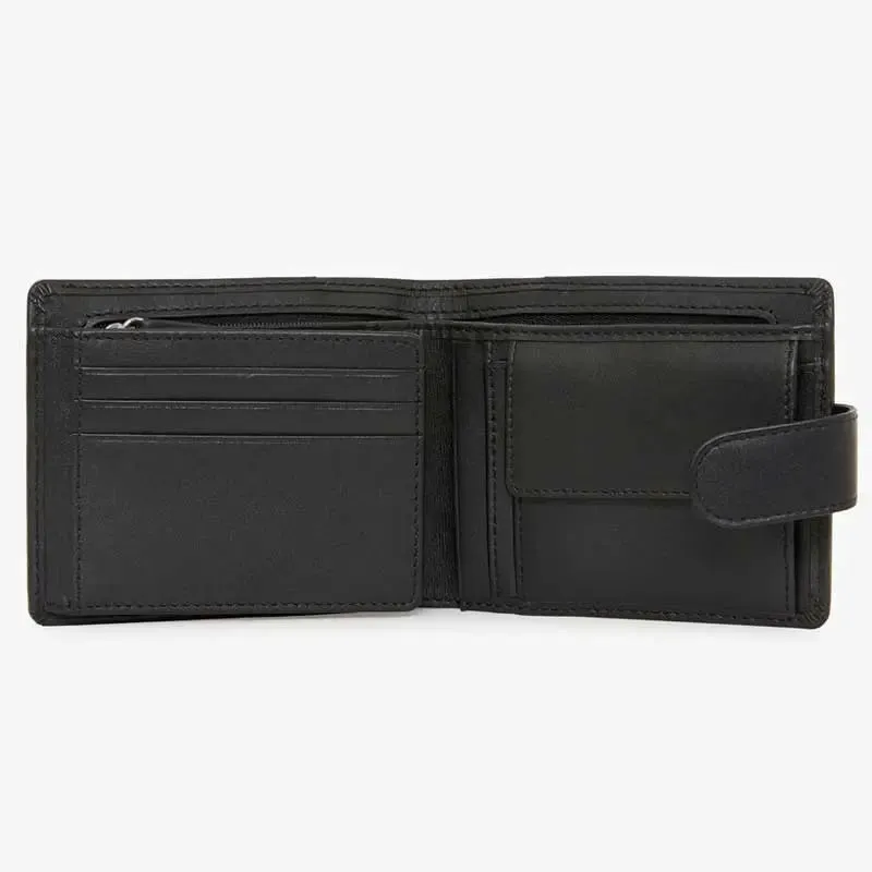 RM WILLIAMS Wallet - Mens Leather with Coin Pocket & Tab - Black