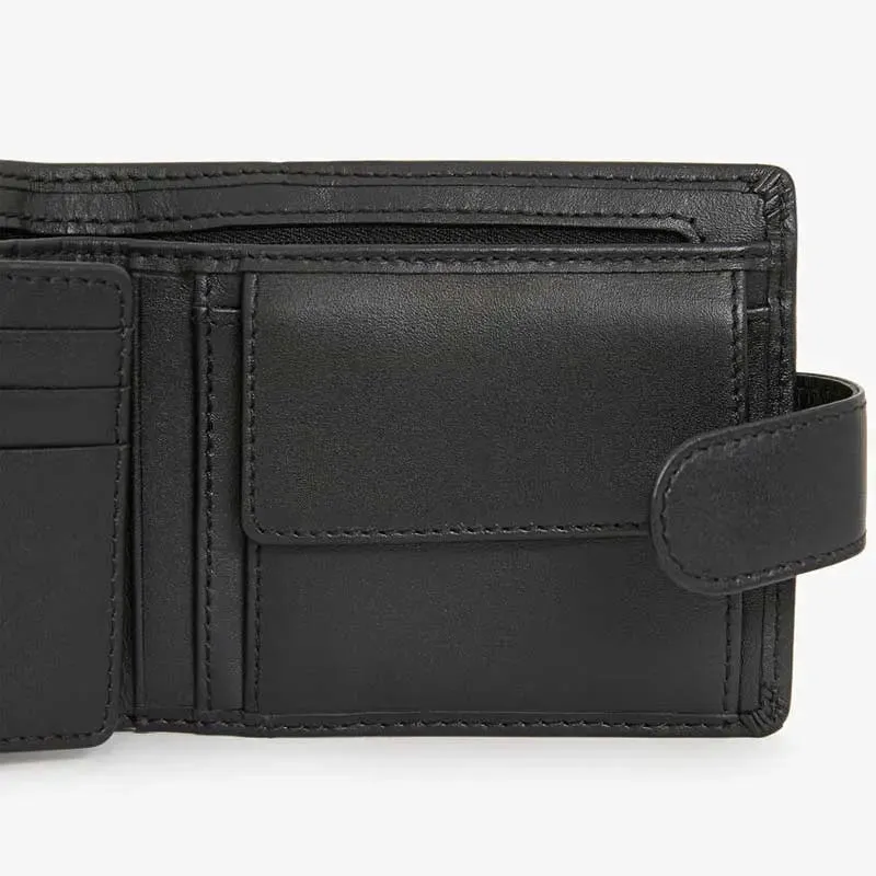 RM WILLIAMS Wallet - Mens Leather with Coin Pocket & Tab - Black
