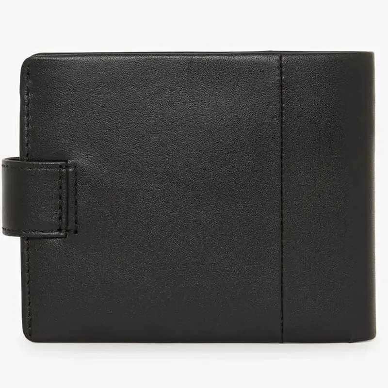 RM WILLIAMS Wallet - Mens Leather with Coin Pocket & Tab - Black