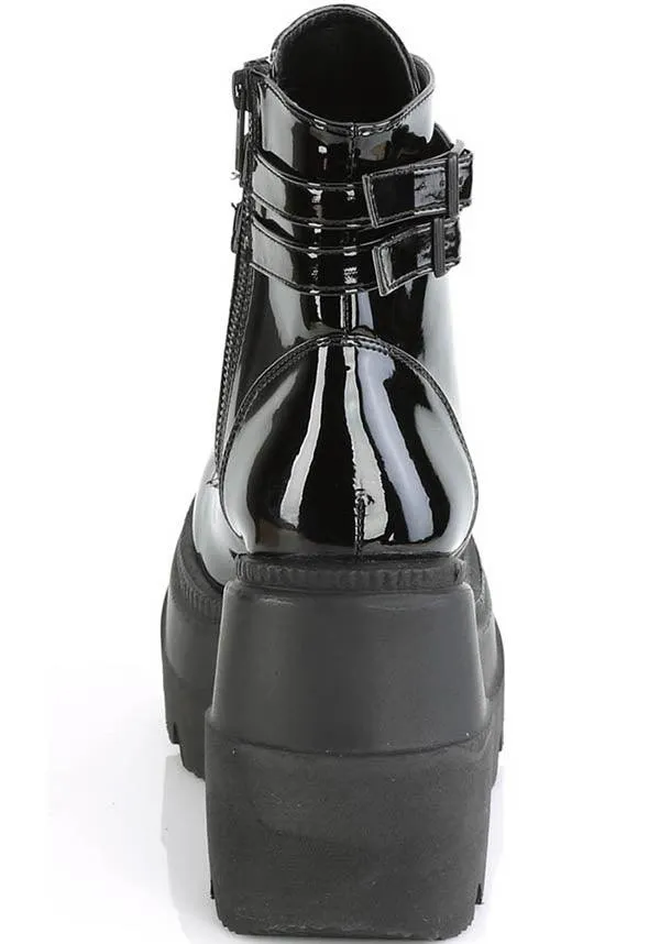 SHAKER-52 [Black Patent] | PLATFORM BOOTS [IN STOCK]