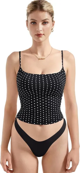 SUUKSESS Women Sexy Square Neck Tank Top Summer Y2K Going Out Basic Cami Shirt